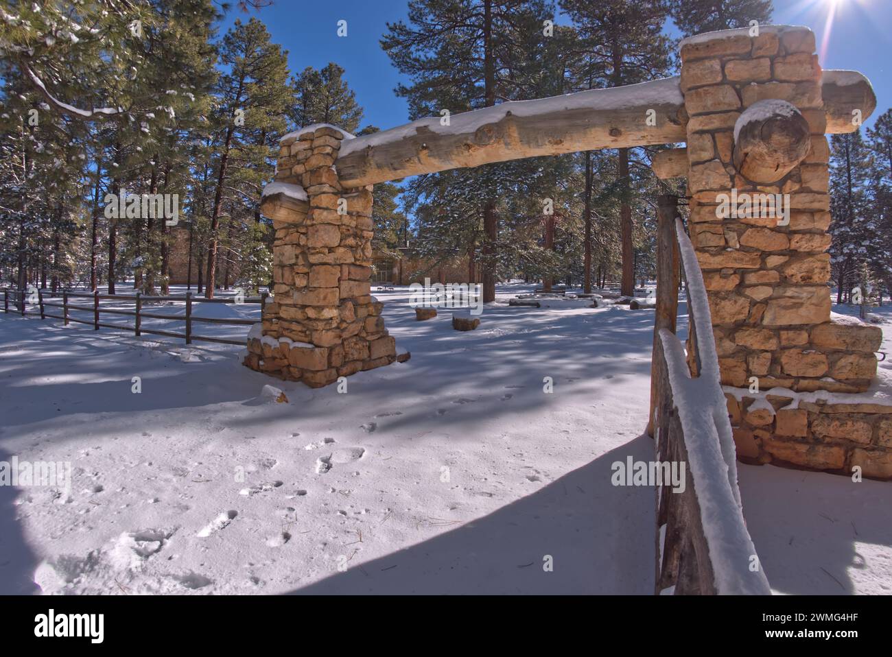 Histórico cementerio de los pioneros del Gran Cañón Foto de stock