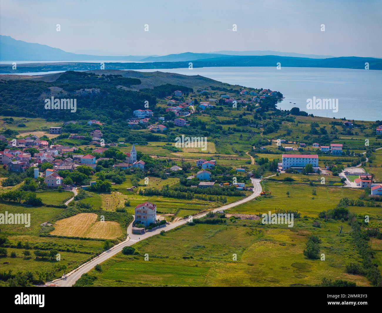 Vlašići. isla Pag Foto de stock