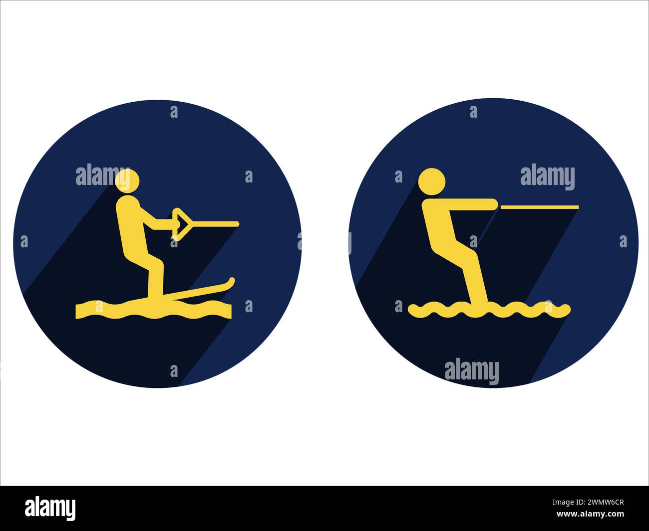 ilustración de arte icono de deporte concepto de diseño de logotipo vector silueta logotipo elemento aislado conjunto de símbolo de deporte acuático Ilustración del Vector