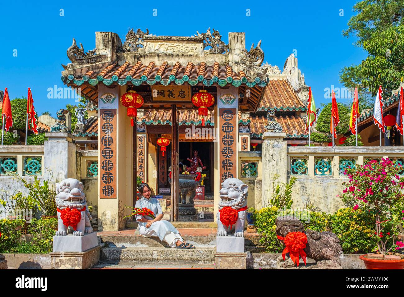 Vietnam, Delta del Mekong, provincia de Kien Giang, Ha Tien, tumbas de la familia Mac Cuu (1655-1735), refugiado chino, fundador y gobernador de Ha Tien Foto de stock