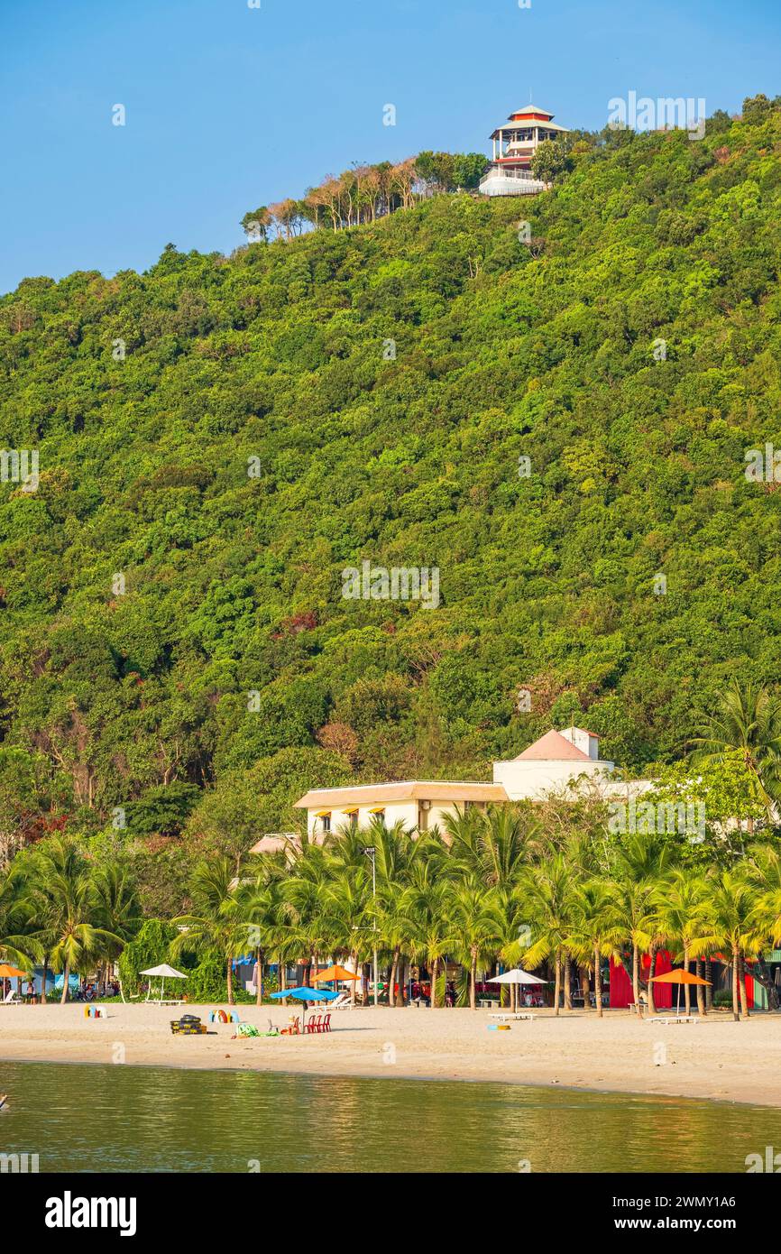 Vietnam, Delta del Mekong, provincia de Kien Giang, Ha Tien, playa de Mui Nai Foto de stock