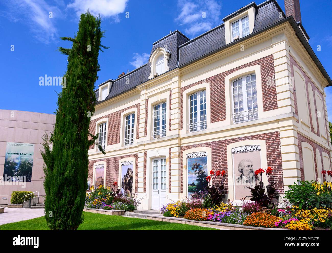 Francia, Val d'Oise, L'Isle Adam, J.H. Lartigue centro de arte, Louis SenlecqArt y Museo de Historia Foto de stock