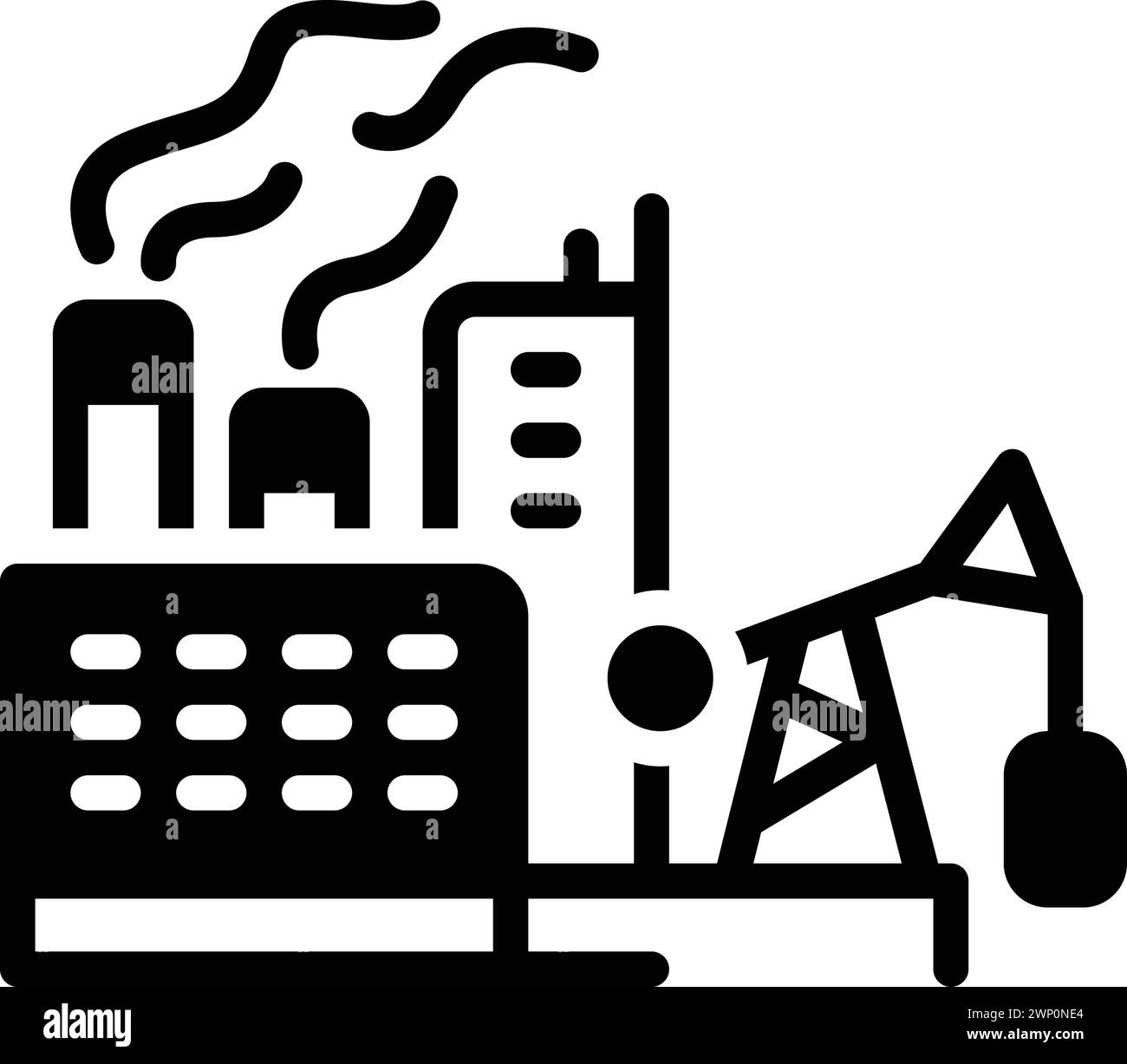 Icono para el combustible fósil, fósil, combustible Ilustración del Vector