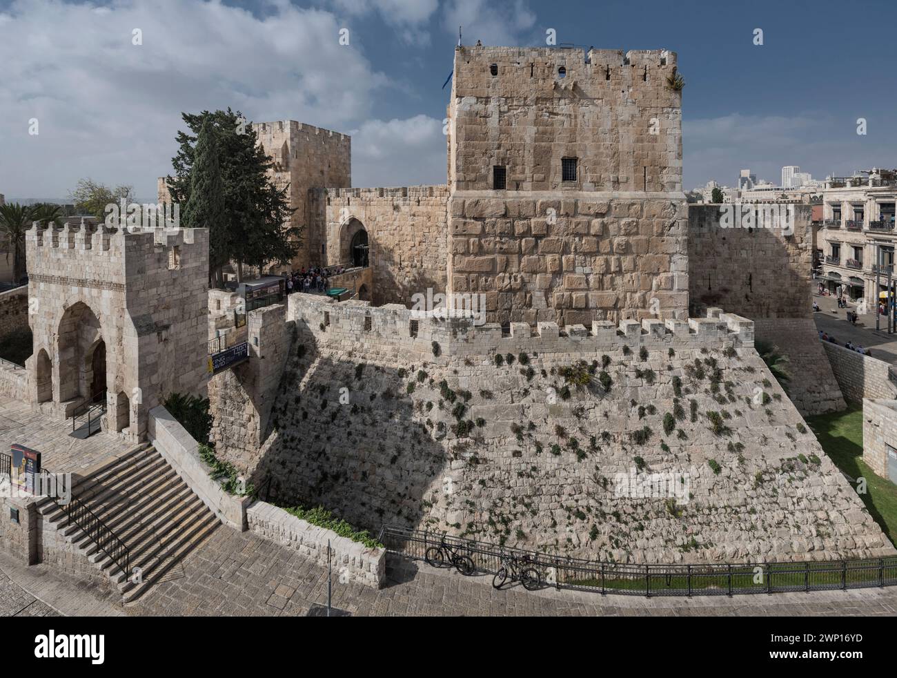 Torre de David, Jerusalén, ciudad vieja, Israel Foto de stock