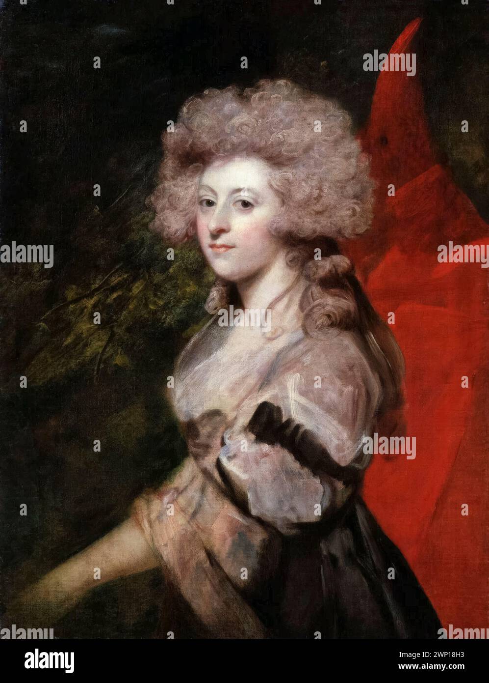 Maria Anne Fitzherbert (nacida Smythe, anteriormente Weld, 1756-1837), amante de Jorge IV del Reino Unido, pintura de retrato en óleo sobre lienzo de Sir Joshua Reynolds, circa 1788 Foto de stock