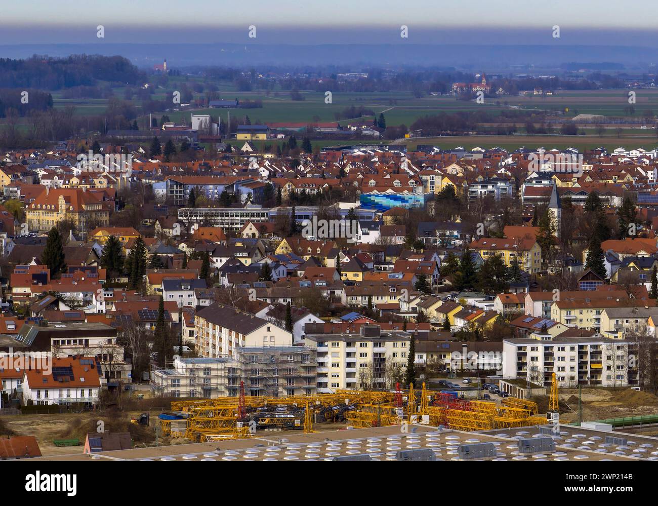 05.03.2024, Mindelheim im Unterallgäu, Luftbilder, Wohngebiet