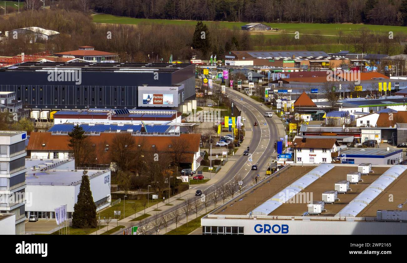 05.03.2024, Mindelheim im Unterallgäu, Luftbilder, Allgäuer Strasse