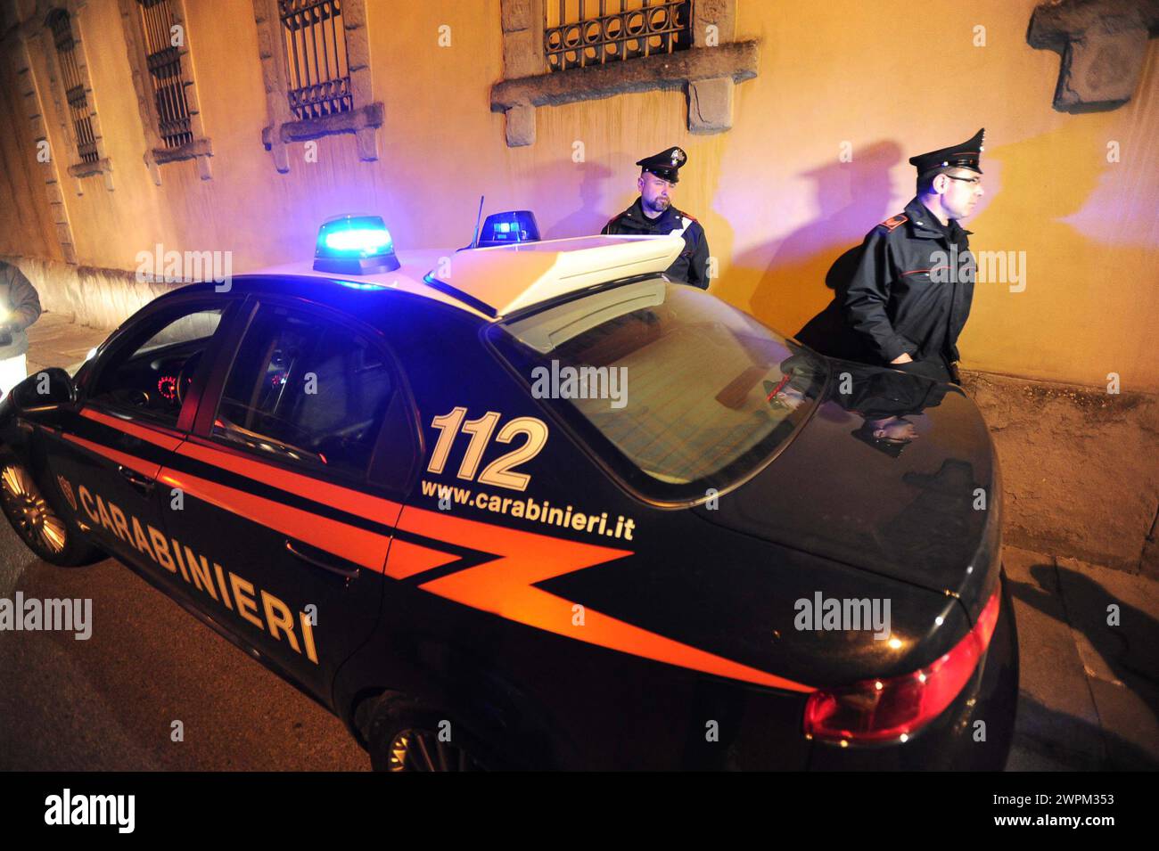 Carabinieri, arma dei carabinieri posto di blocco Foto de stock