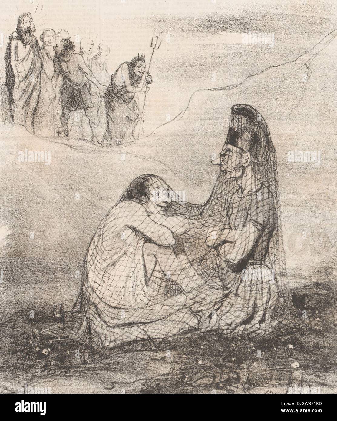 Caricatura de Marte y Venus en la red de Vulcan, Marte y Vénus (título ...