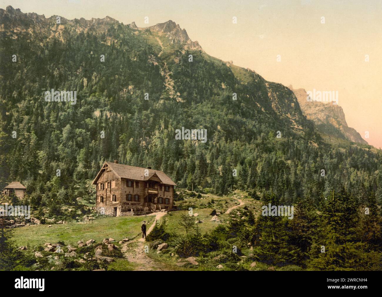 Hotel Gemse, Tatra, Austro-Hungría, entre ca. 1890 y ca. 1900., Color, 1890-1900 Foto de stock