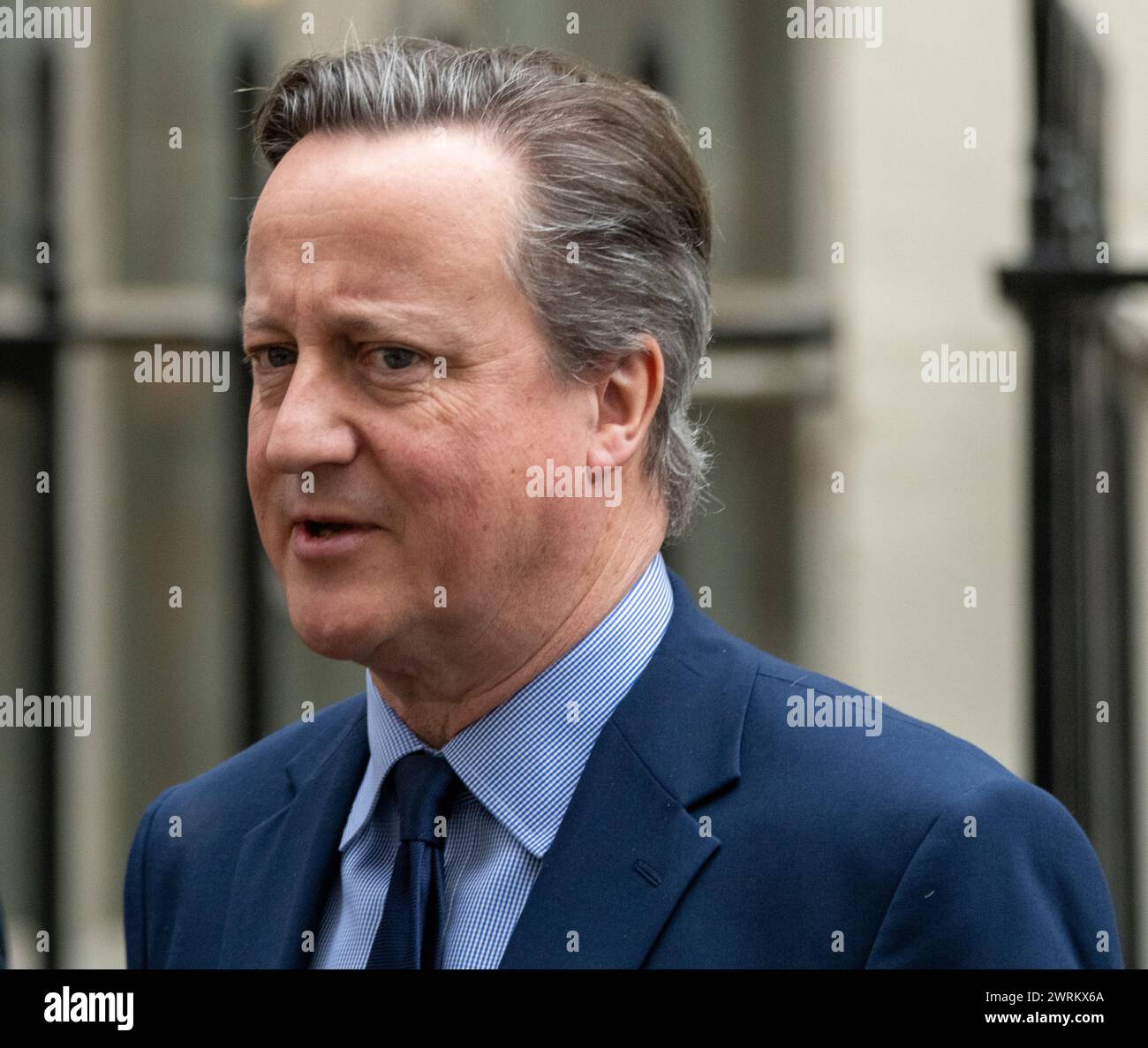 Londres, Reino Unido. 13 de marzo de 2024. David Cameron, Secretario de Relaciones Exteriores, en Downing Street Londres Crédito del Reino Unido: Ian Davidson/Alamy Live News Foto de stock