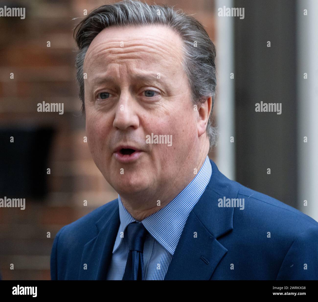 Londres, Reino Unido. 13 de marzo de 2024. David Cameron, Secretario de Relaciones Exteriores, en Downing Street Londres Crédito del Reino Unido: Ian Davidson/Alamy Live News Foto de stock