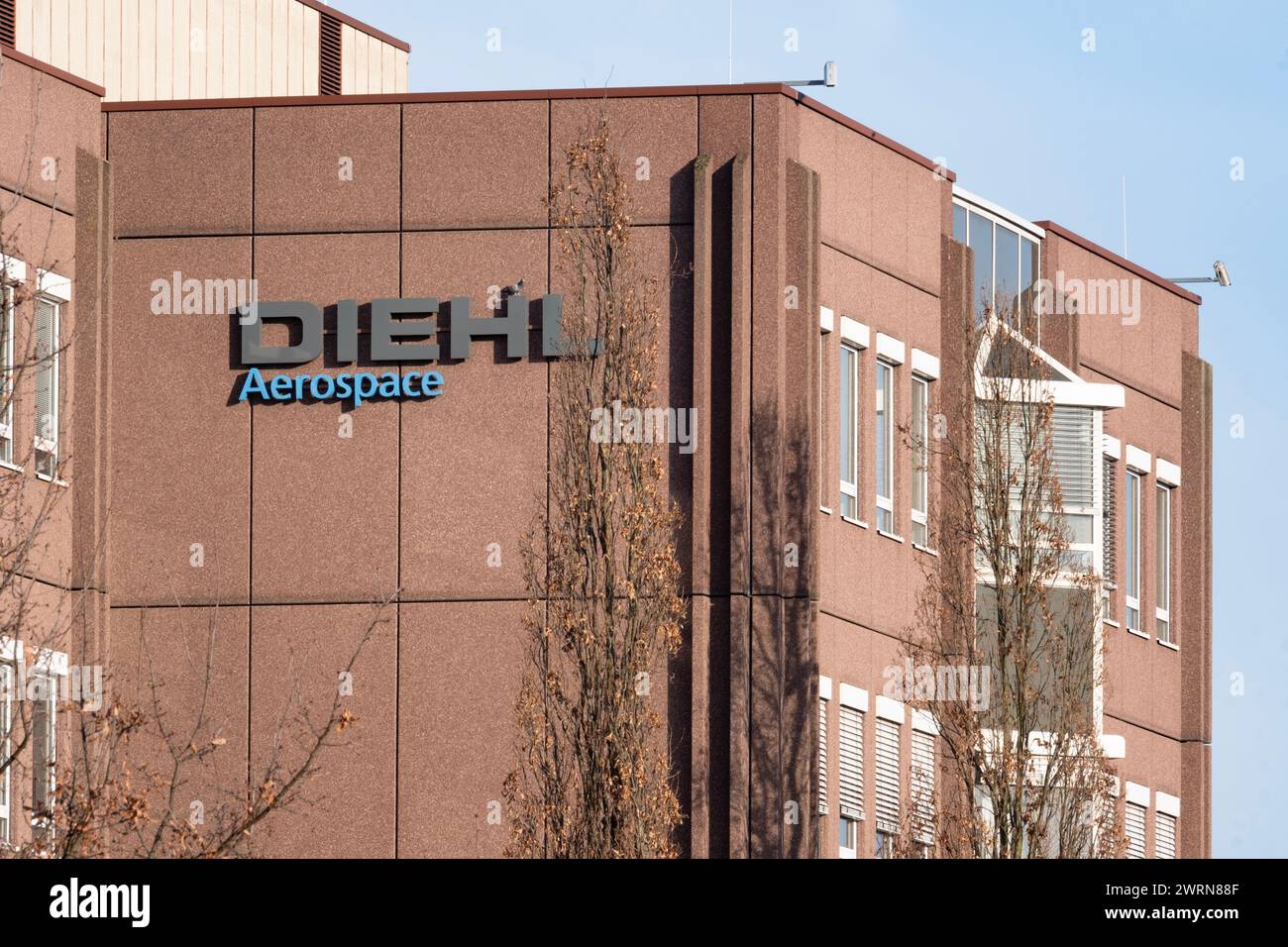 Diehl Aviation Building, Diehl Aerospace GmbH, fabricantes internacionales de aviones, pantallas para aviones Airbus, desarrollo sostenible en Technolo Foto de stock