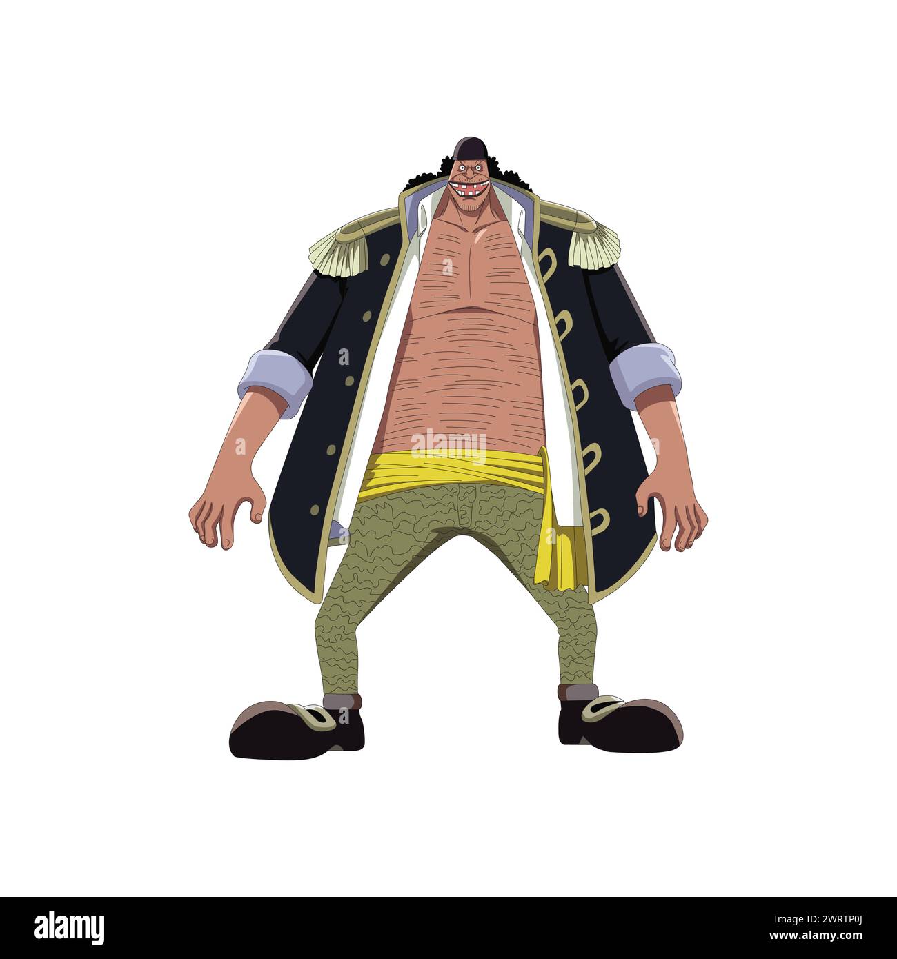 Personaje de anime de una pieza marshall d. enseñar como kurohige sombrero de paja pirata ilustración vectorial Ilustración del Vector