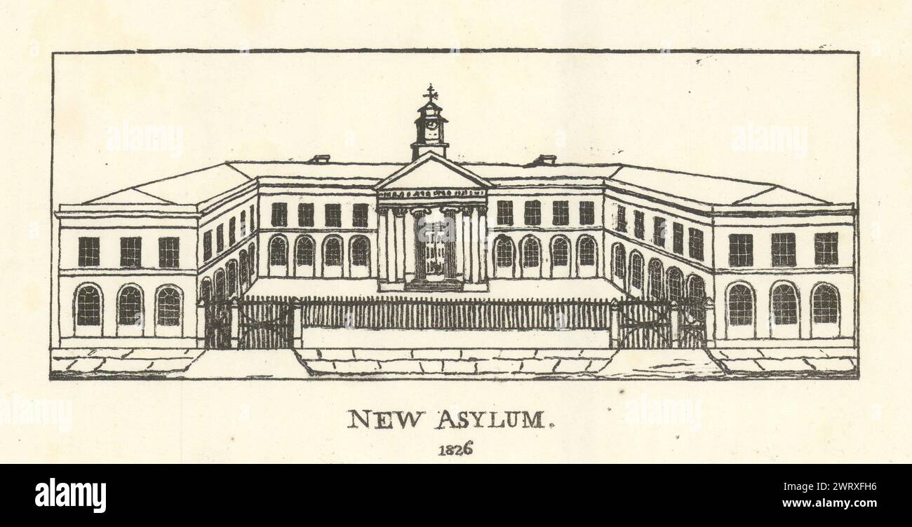Nuevo asilo para huérfanas 1826, South Lambeth. Ahora Iglesia de Cristo 1827 Foto de stock