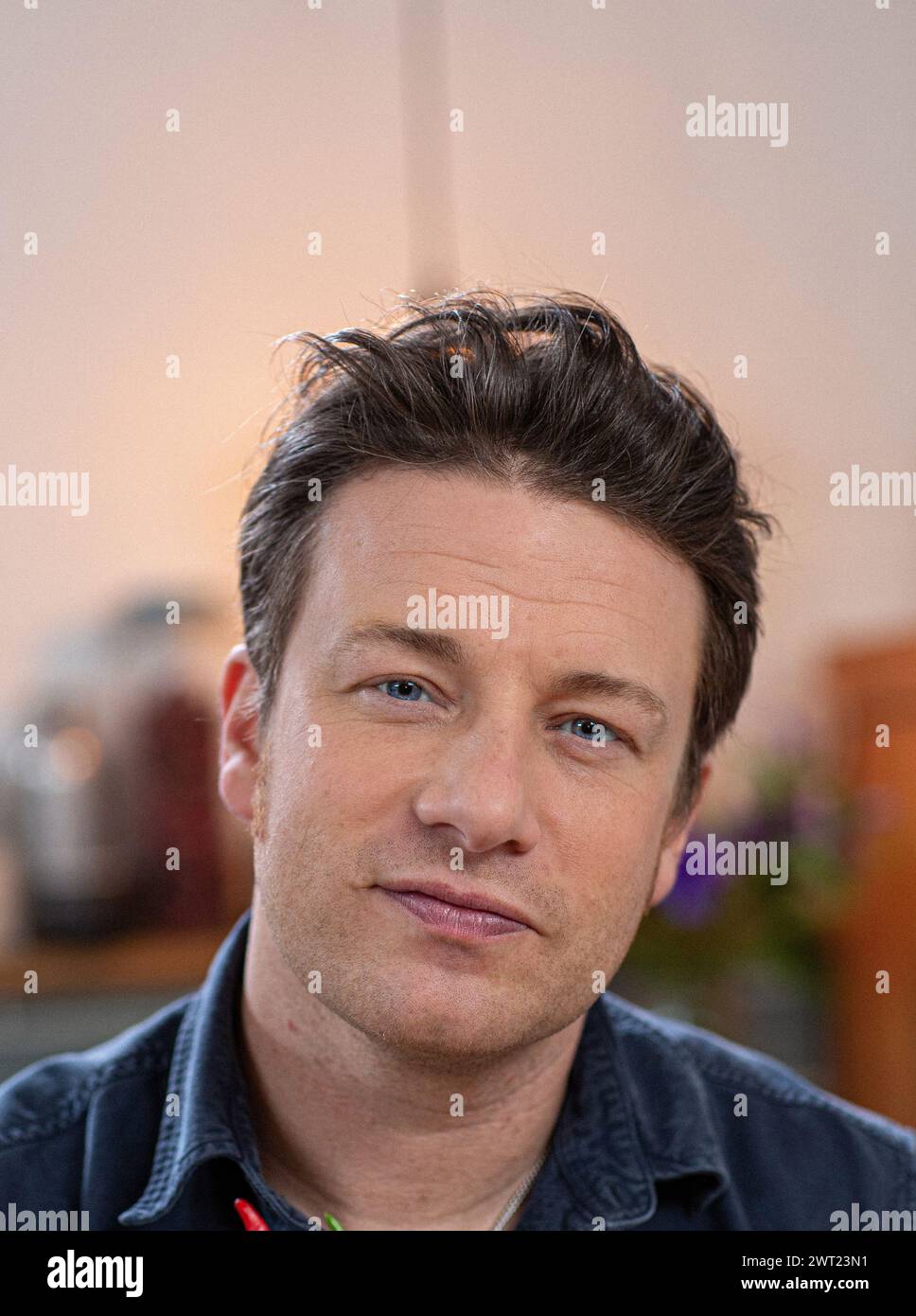 Retrato de Jamie Oliver Foto de stock