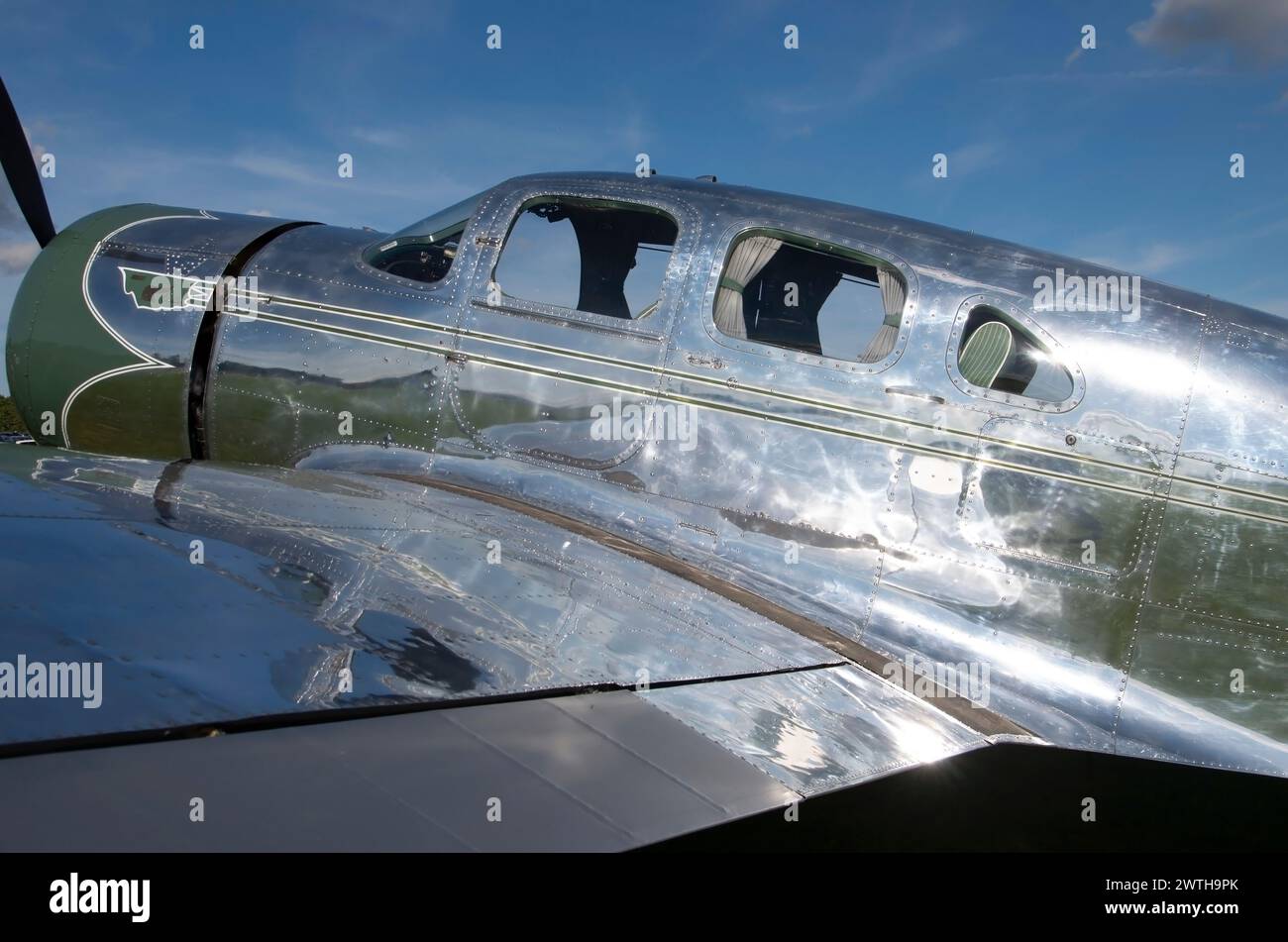 Spartan, 7W, Ejecutivo, NC17633, Shuttleworth, exhibición de aire, Old Warden, Biggleswade, Bedfordshire, Inglaterra, Reino Unido. Foto de stock