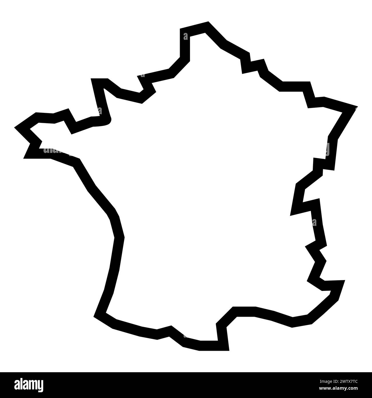 vector negro francia esbozo mapa de fondo blanco Ilustración del Vector