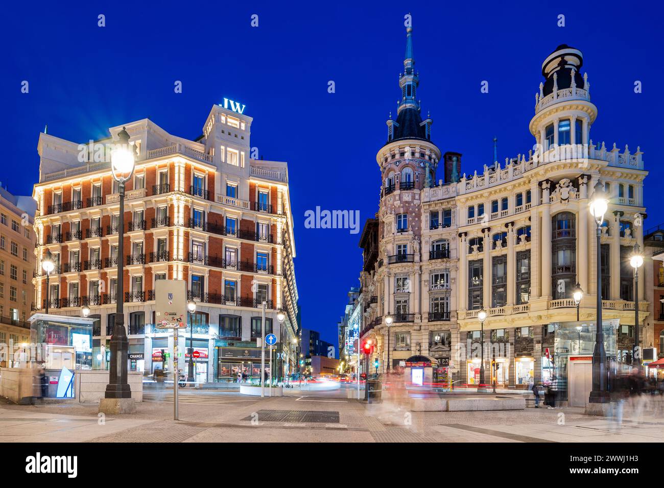 La Plaza de Canalejas, Madrid, España Foto de stock