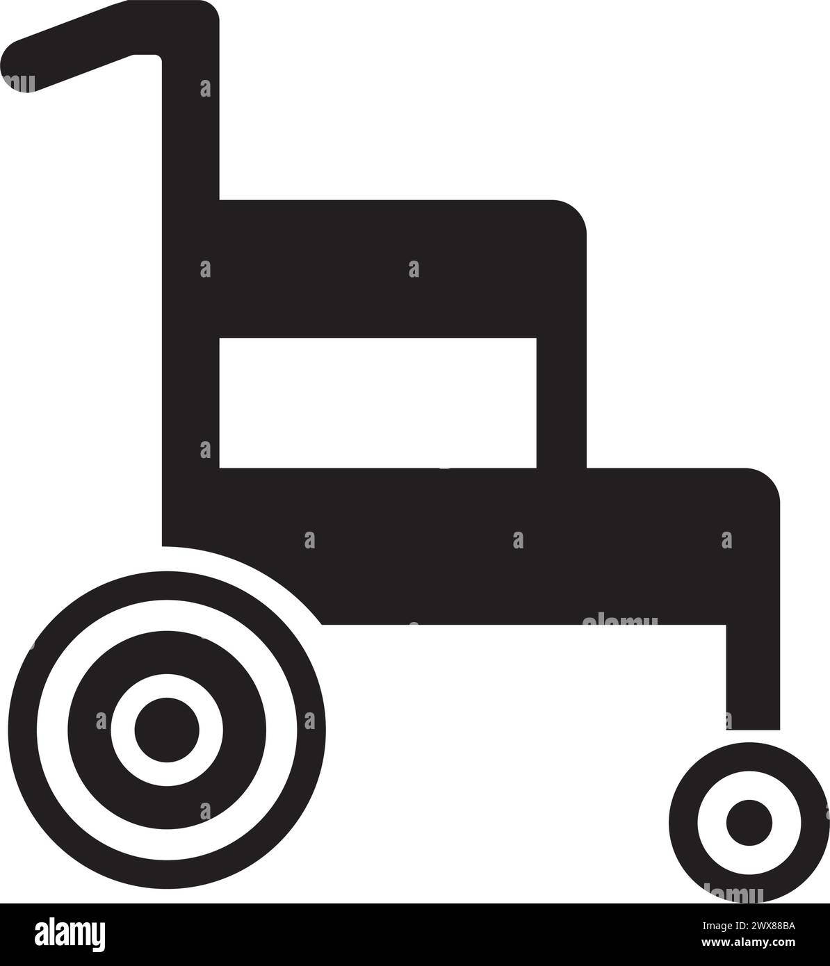 icono de silla de ruedas ilustración vectorial diseño de símbolo Ilustración del Vector