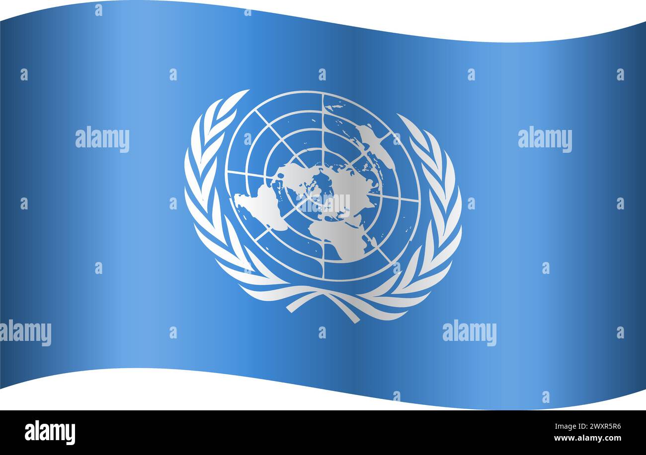 Bandera de las Naciones Unidas Ilustración del Vector