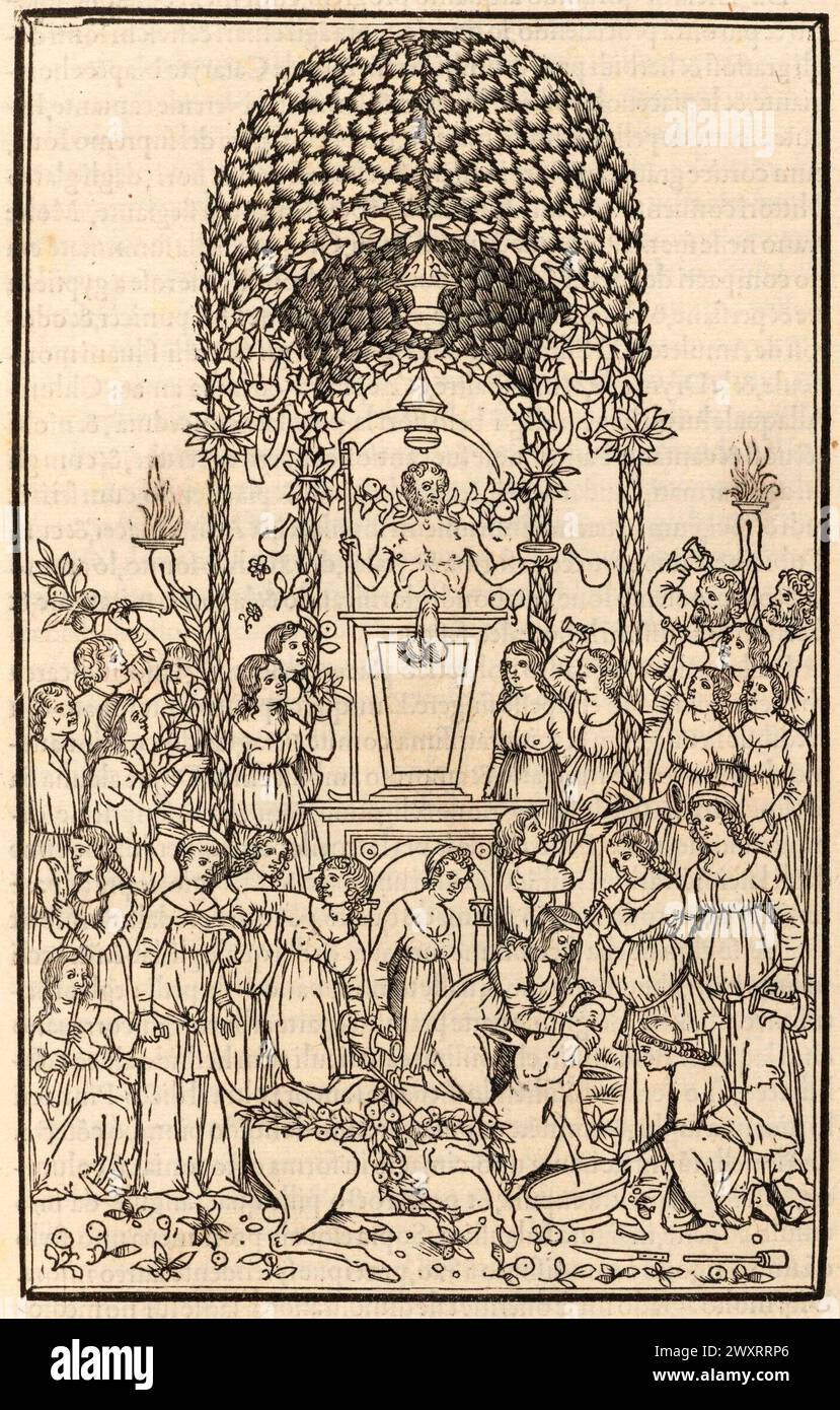 Ilustración del libro Hypnerotomachia Poliphili de Francesco Colonna 1499 Foto de stock