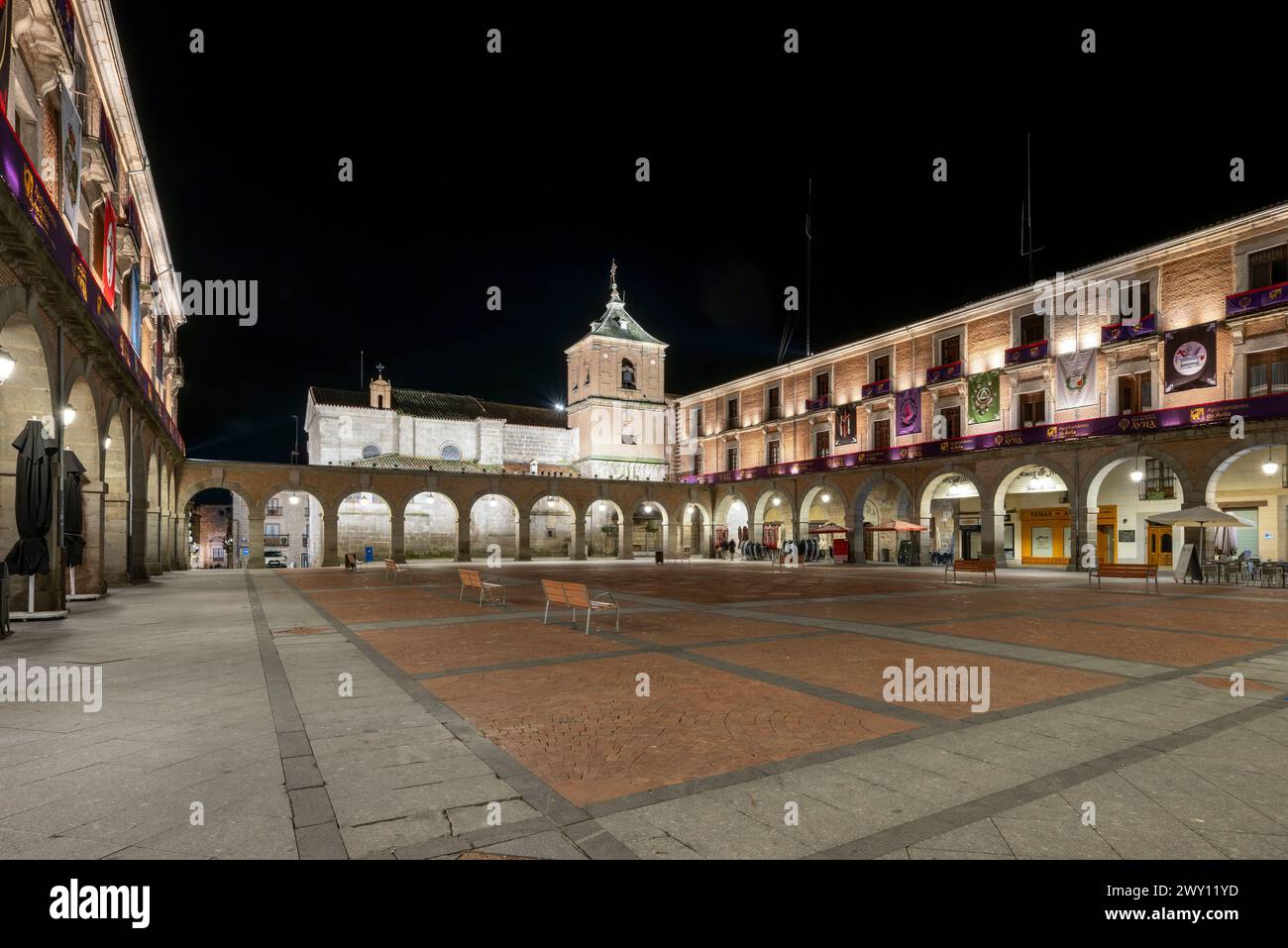 Plaza del Mercado Chico, Ávila, Castilla y León, España Foto de stock
