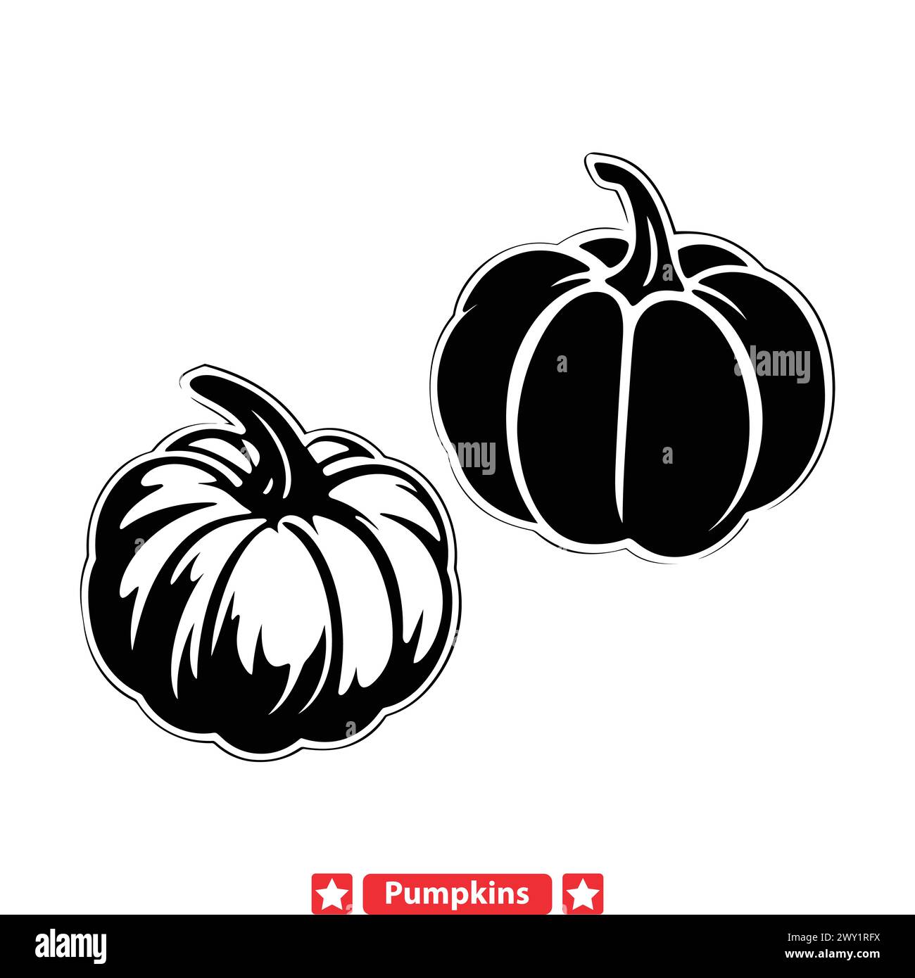 Calabaza Promenade Siluetas caprichosas para celebraciones de temporada Ilustración del Vector