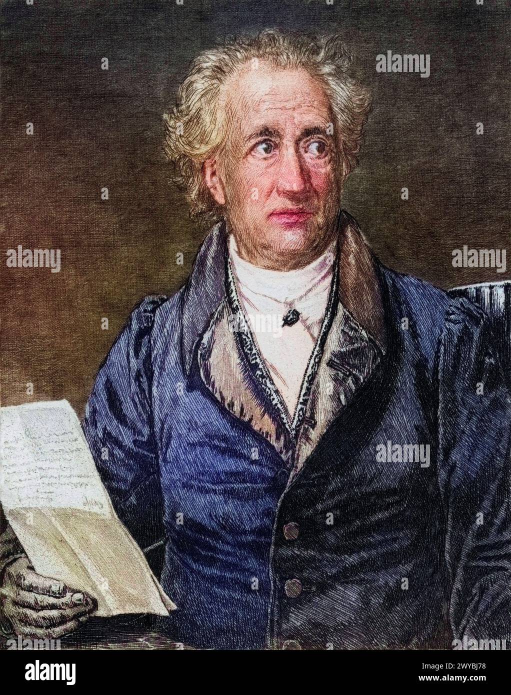 Johann Wolfgang Goethe, ab 1782 de Goethe geb. 28. Agosto 1749 en Frankfurt am Main, gest. 22 de mayo de 1832 en Weimar, WAR ein deutscher Dichter, Polit Foto de stock