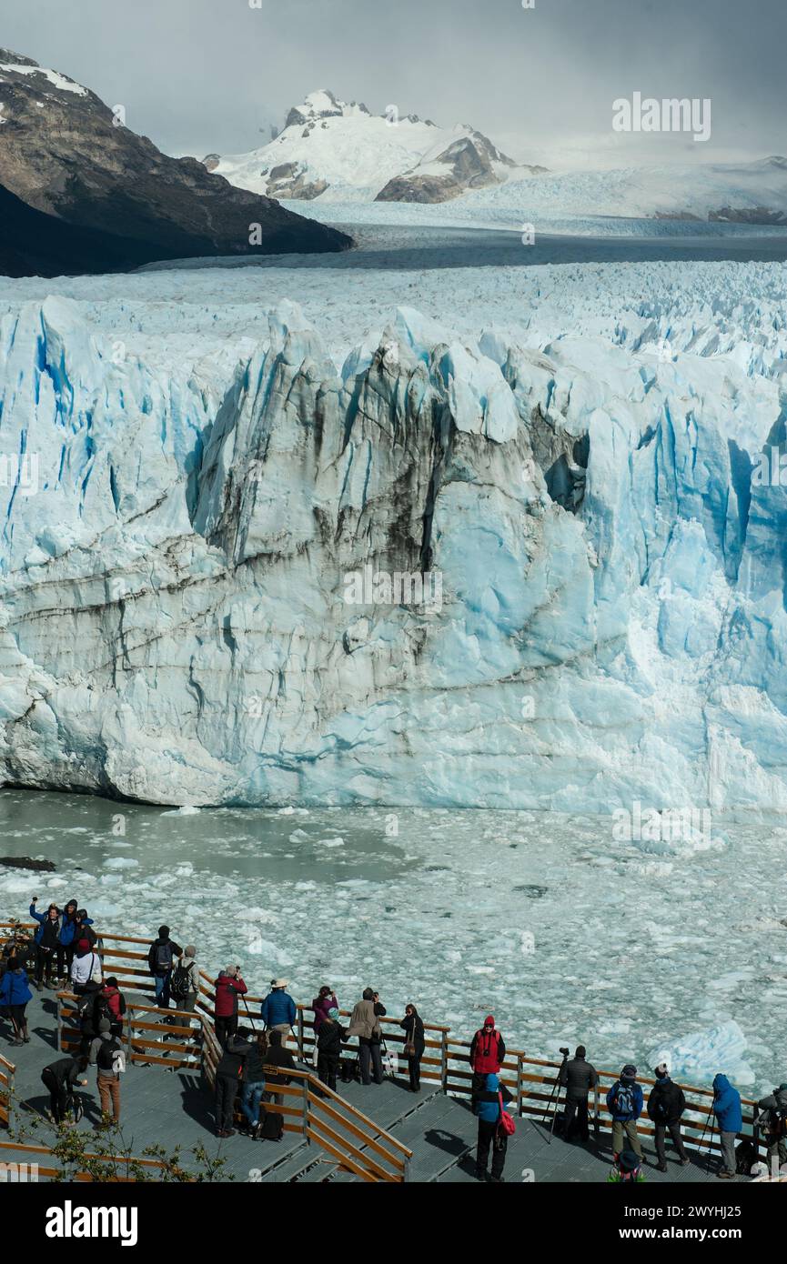 Glaciar Perito Moreno, El Parque Nacional Los Glaciares Foto de stock