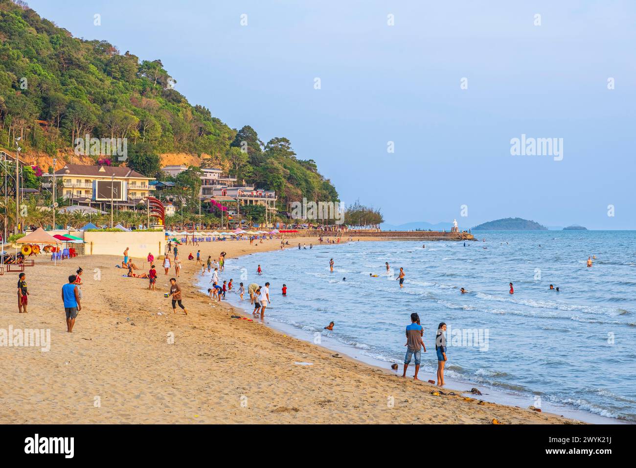 Camboya, provincia de Kep, Kep balneario, la playa Foto de stock