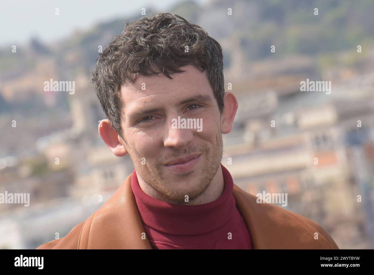 Italia, Roma, 8 de abril de 2024 - Photocall de la película 'Challengers' en la foto: Josh O'Connors Foto © Fabio Mazzarella/Sintesi/Alamy Live News Foto de stock