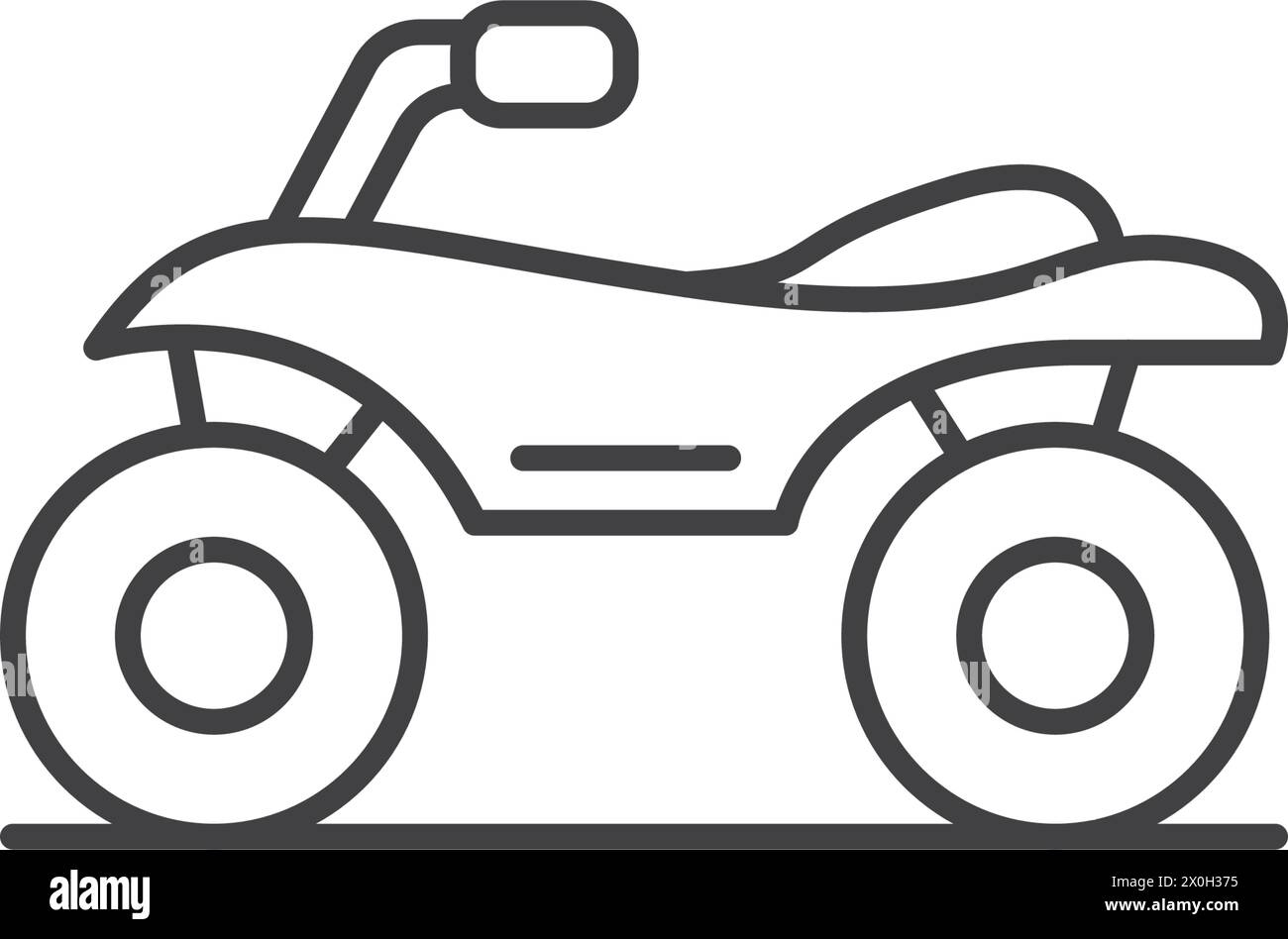 Icono de ATV en estilo plano. Ilustración vectorial de quad bike sobre fondo aislado. Concepto de negocio de signo de transporte. Ilustración del Vector