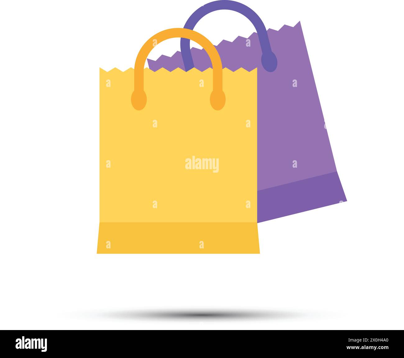 Icono de bolsa de compras en estilo plano. Paquete ilustración vectorial sobre fondo aislado. Compra signo concepto de negocio. Ilustración del Vector