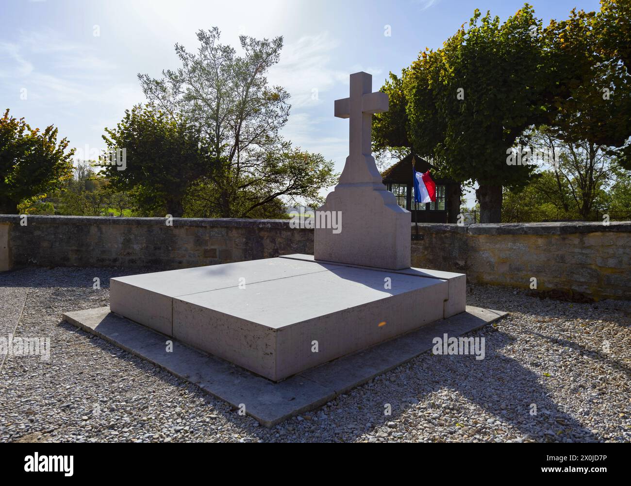 Tumba de Charles de Gaulle en Colombey, Francia Foto de stock