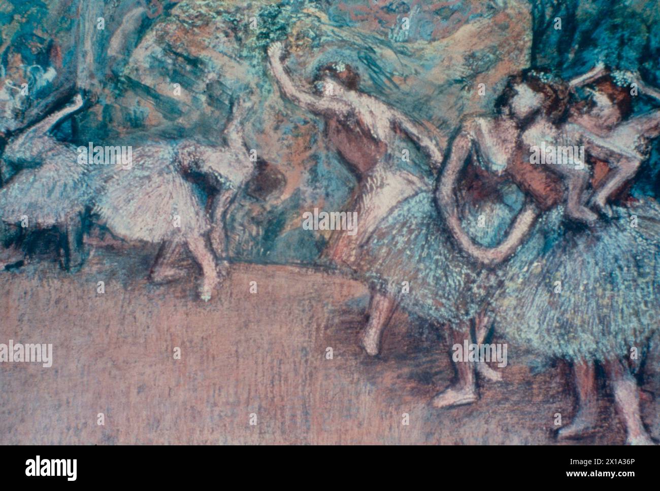 Escena de ballet, pintura del artista francés Edgar Degas, 1907 Foto de stock