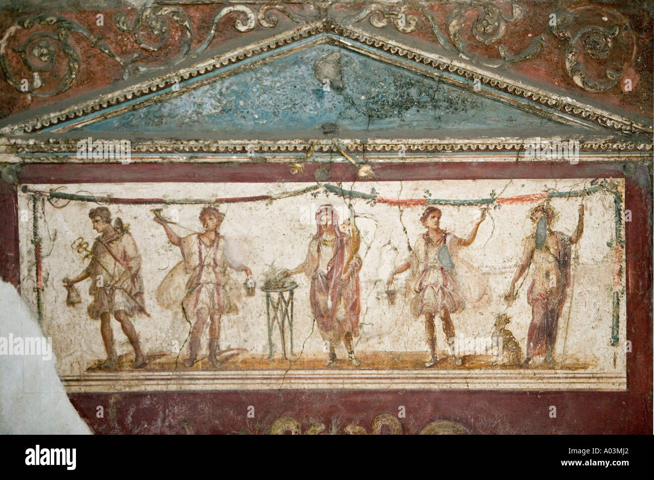 Barra Grande Termopolio, Pompeya, Campania, Italia Foto de stock