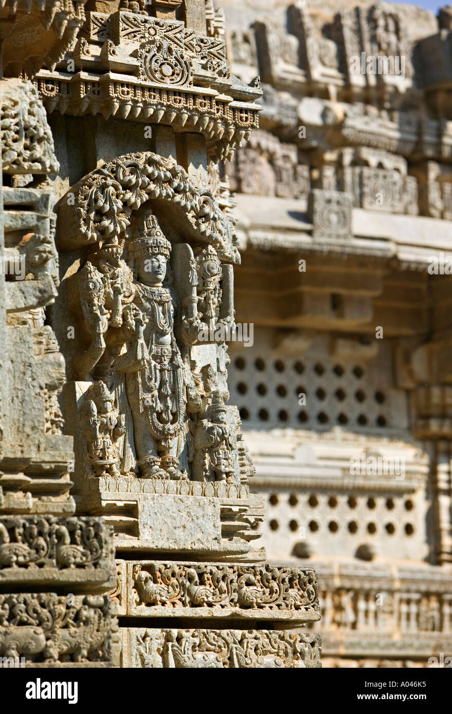 Keshava (Hoysala) Templo, Somnathpur, Karnataka, India Foto de stock