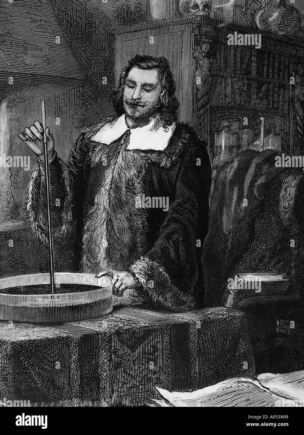 costo Noroeste Telégrafo EVANGELISTA Torricelli de 1608 a 1647 físico italiano se muestra inventando  el barómetro - véase la descripción a continuación Fotografía de stock -  Alamy