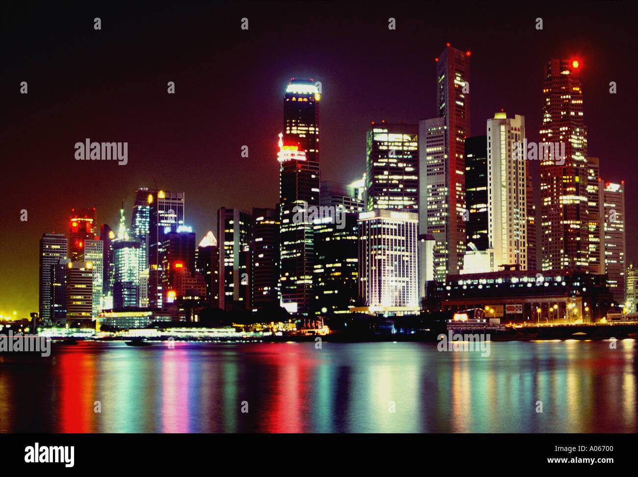 Distrito Financiero de Singapur Foto de stock