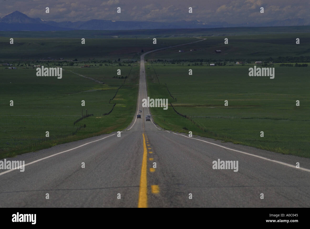 La autopista en Montana Foto de stock