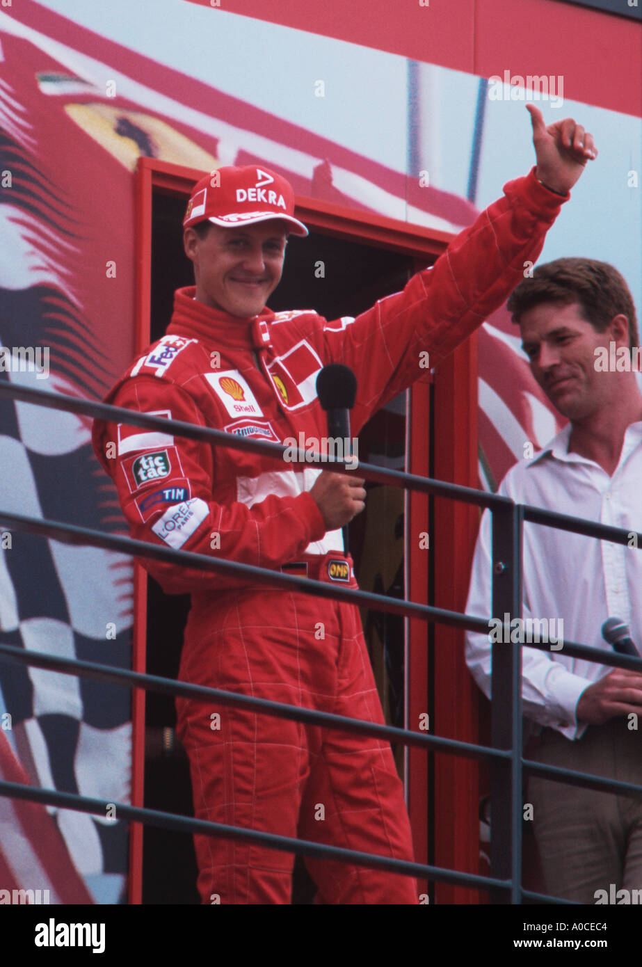 Michael Schumacher piloto de F1 Ferrari Foto de stock