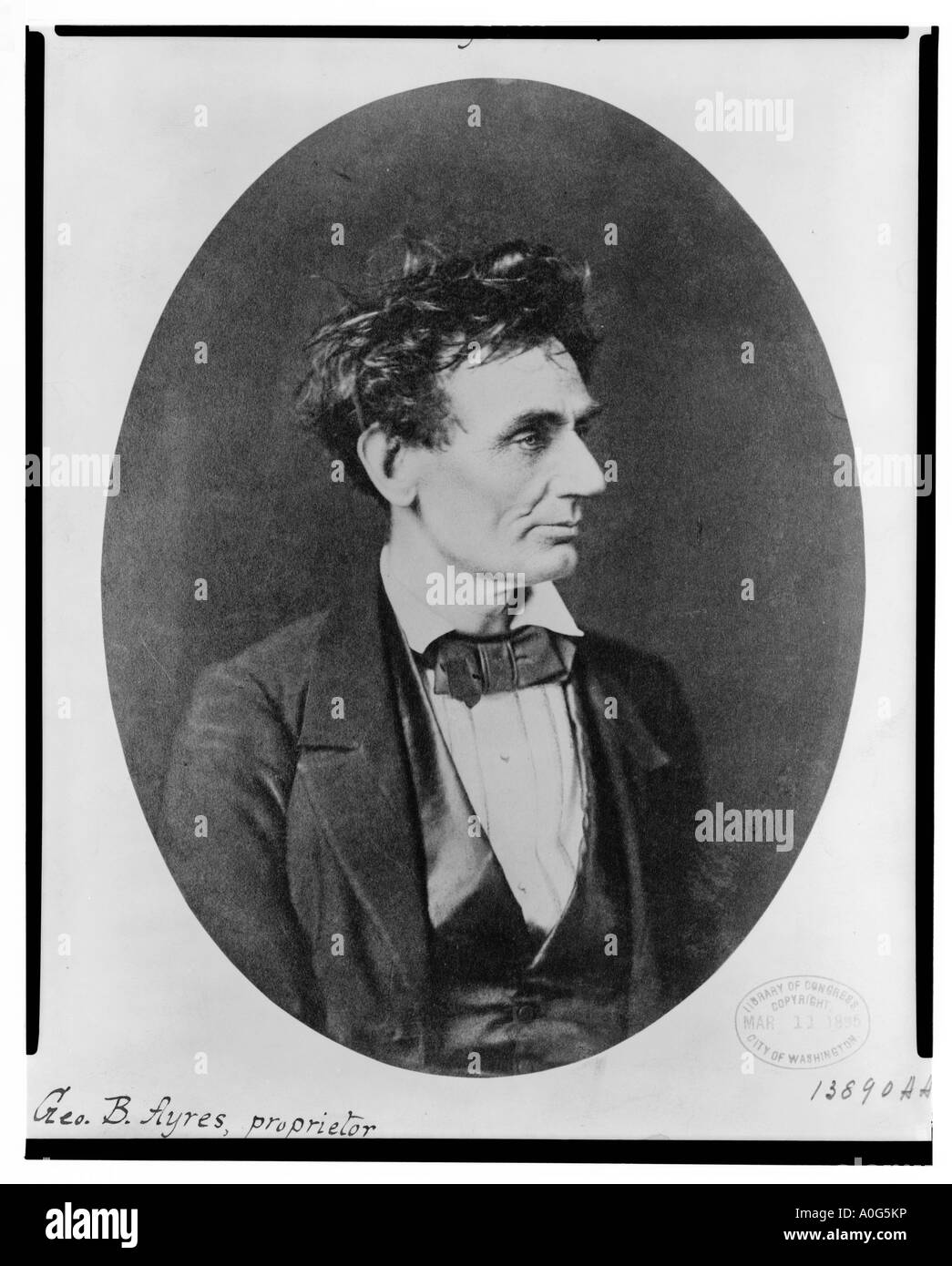 Abraham Lincoln, decimosexto Presidente 1861 1865 Nacido el 12 de febrero de 1809 en el Condado de Hardin Hodgenville Kentucky Foto de stock