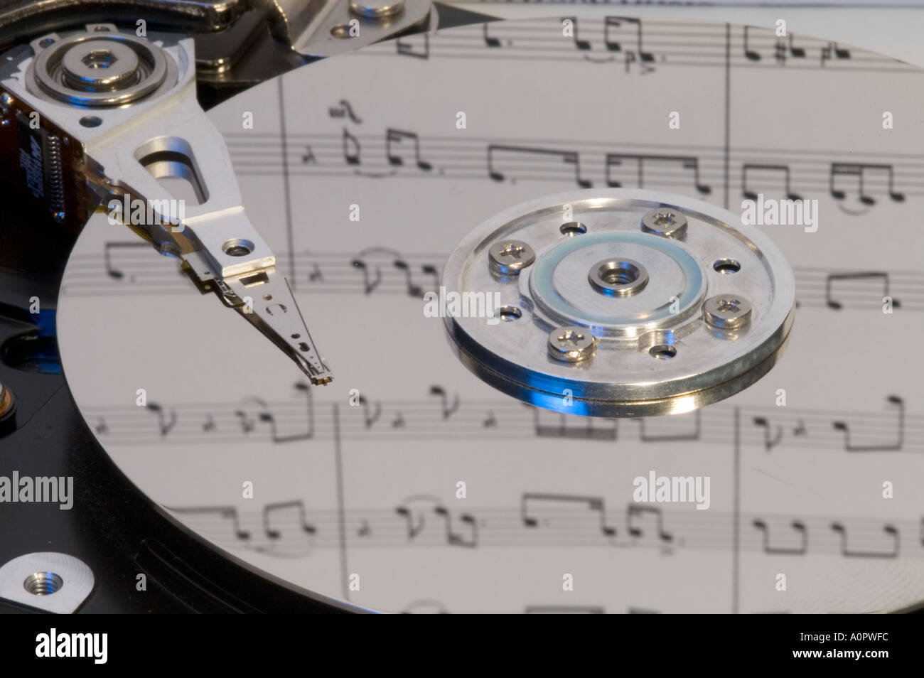 El disco duro del ordenador con música almacenada Fotografía de stock -  Alamy