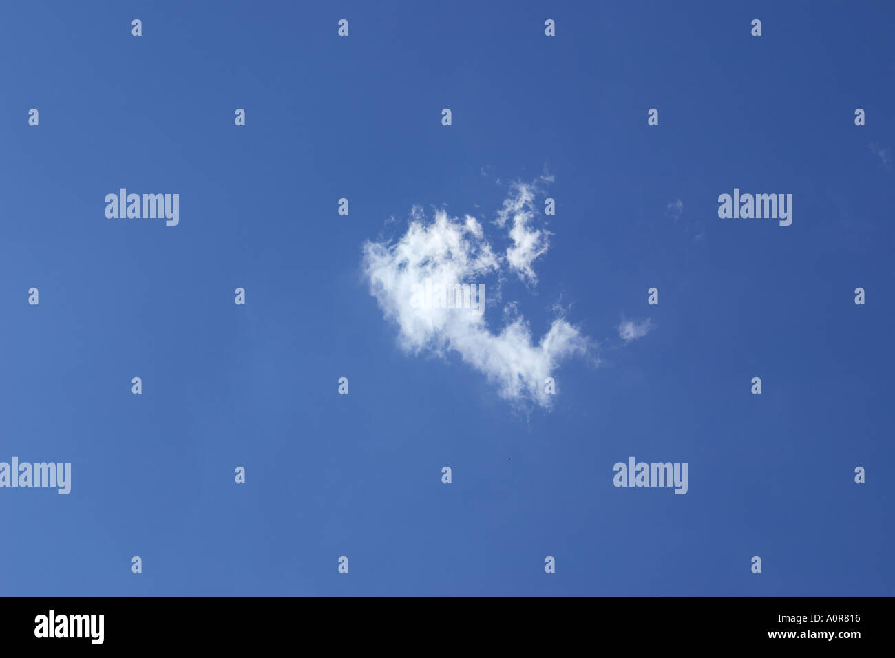 Pequeña nube blanca en cielo azul Foto de stock
