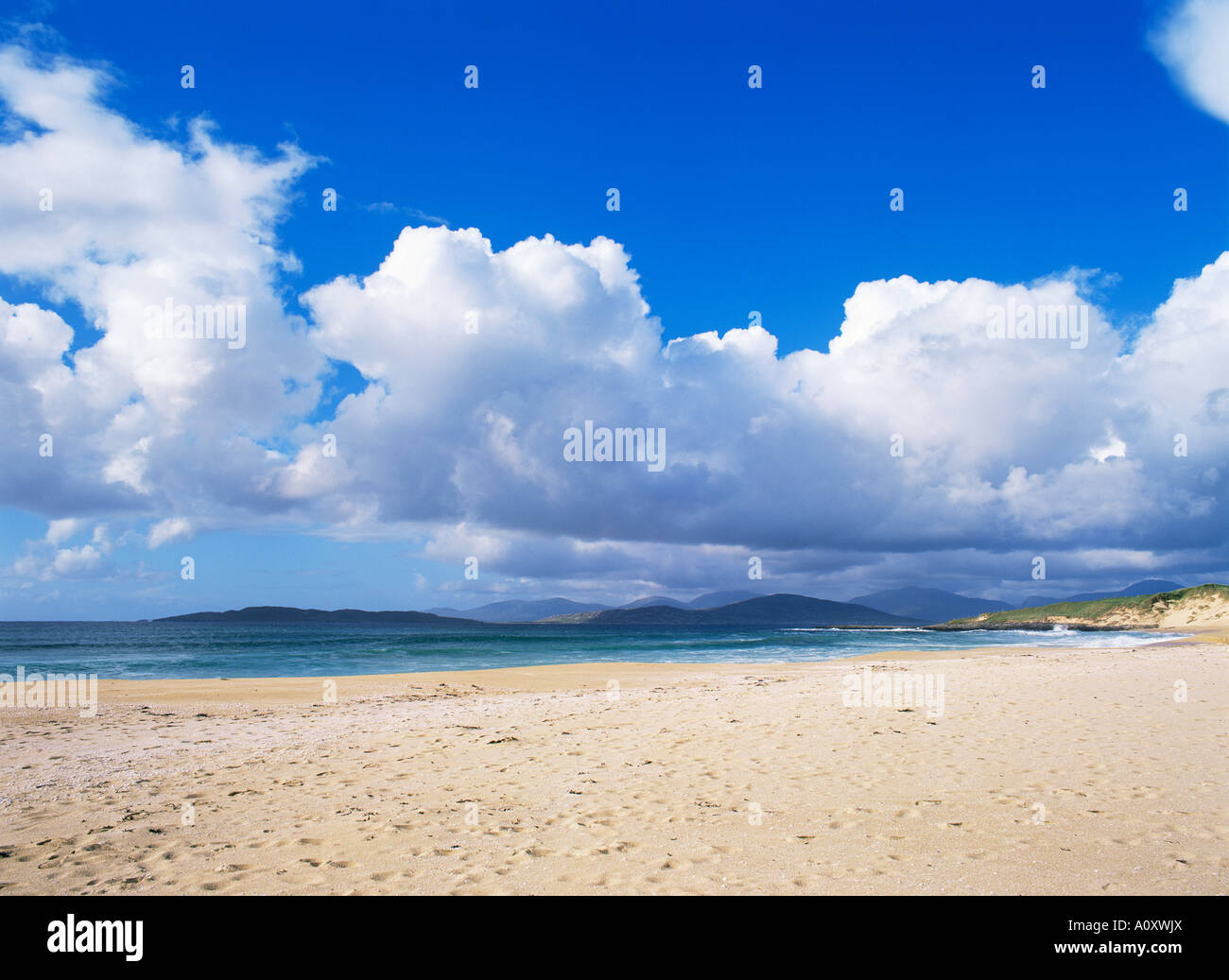 Playa Scarista Harris Isla Outer Hebrides Scotland Reino Unido Europa Foto de stock