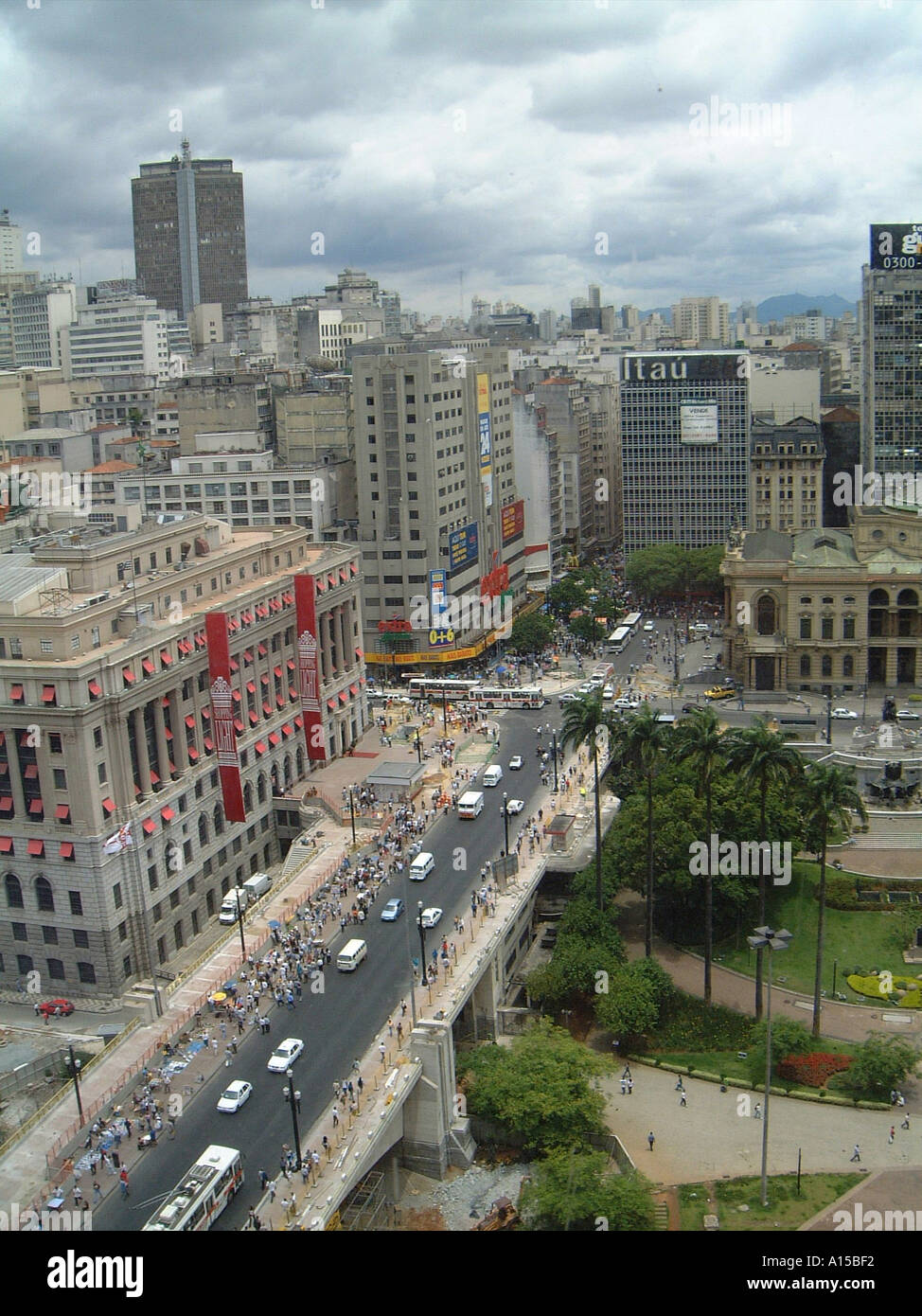 El centro de Sao Paolo Foto de stock