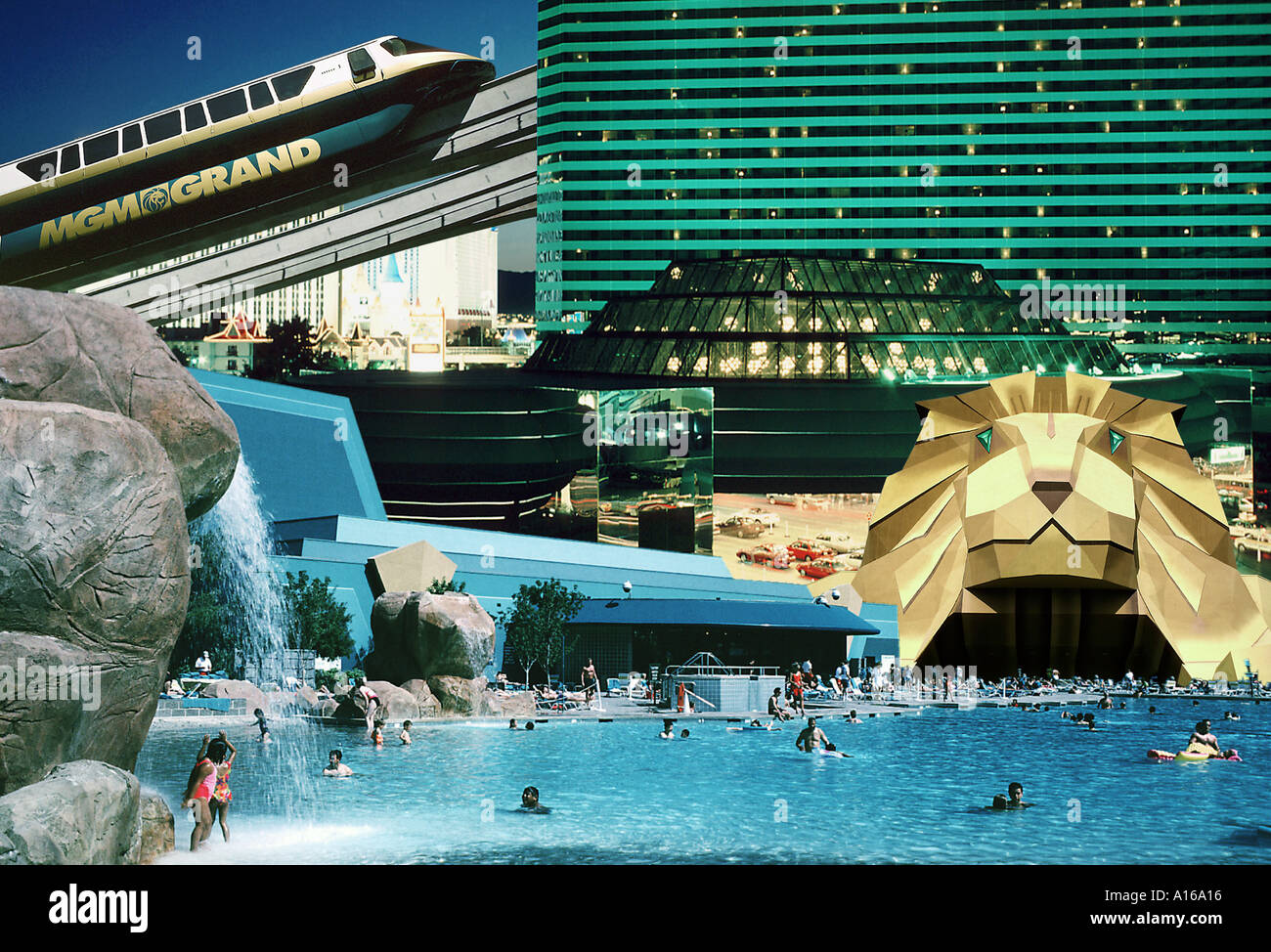 Vista compuesta de MGM Grand Hotel y Casino en Las Vegas, Nevada Fotografía  de stock - Alamy