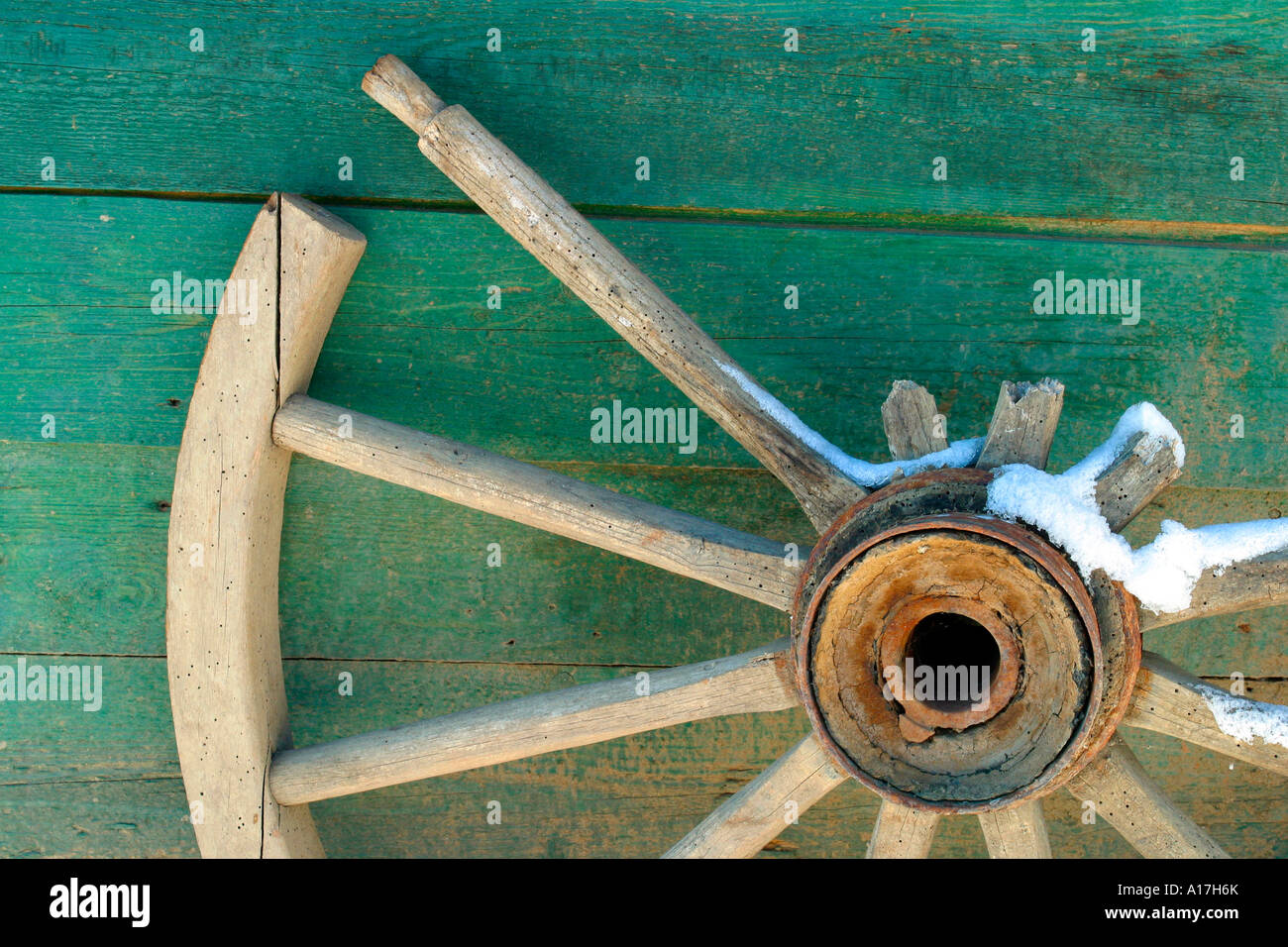 Wagon Wheel, Brasov, Transilvania, Rumania. Foto de stock