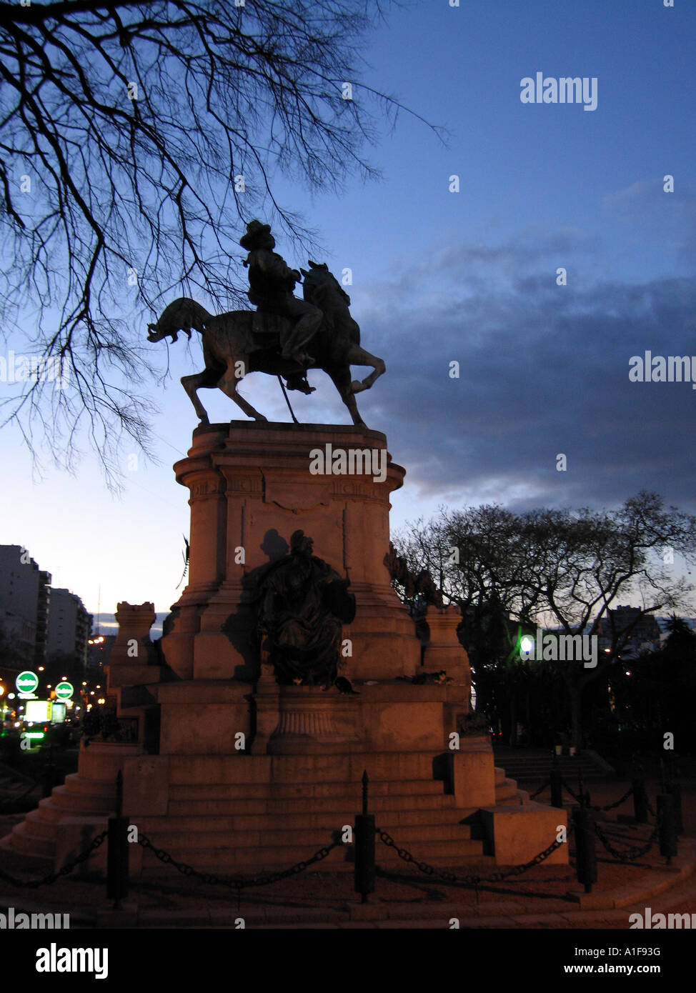 al atardecer Foto de stock